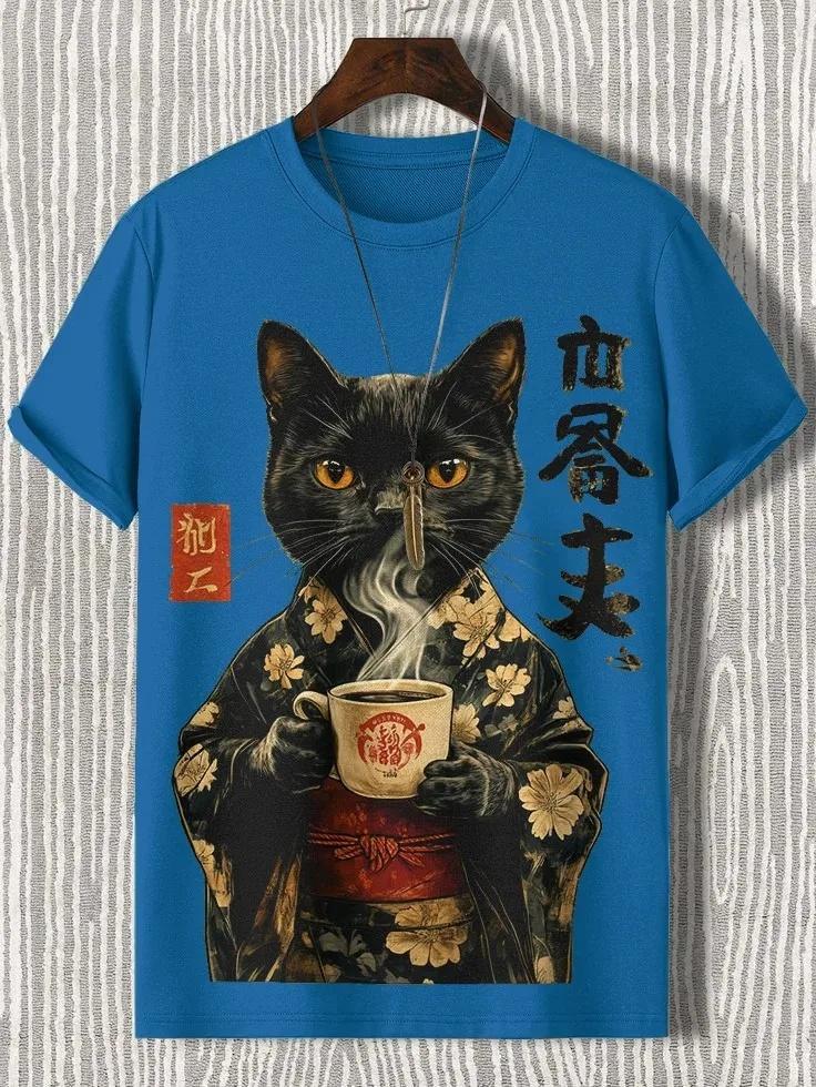 2025 Men's Funny Animal Print T Shirts Short Sleeve 3D Print Tees Crew Neck Summer Casual Tops Clothing Apparel