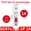 Delixi DZ47S Circuit Breaker: Air Switch for Single/Three-Phase, 1P/2P/3P/4P.
