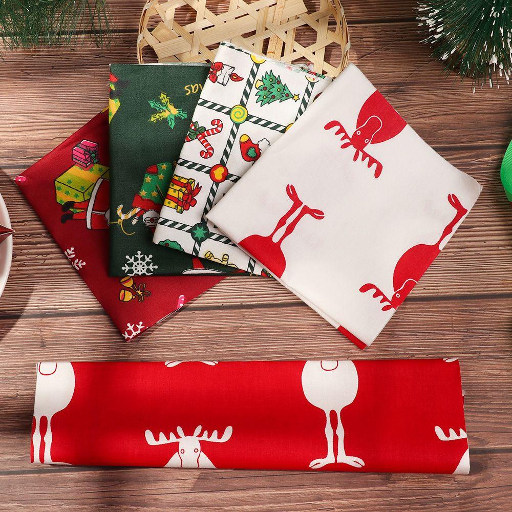 Printing Patchwork Crafts Christmas Series Printed DIY Cloth Cotton Fabric Sewing Making Materials