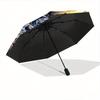 1pc Creative Anime Demon Slayer Character Pattern Automatic Umbrella is Fashionable and Good-Looking, a Portable 3-Fold Umbrella, Suitable f
