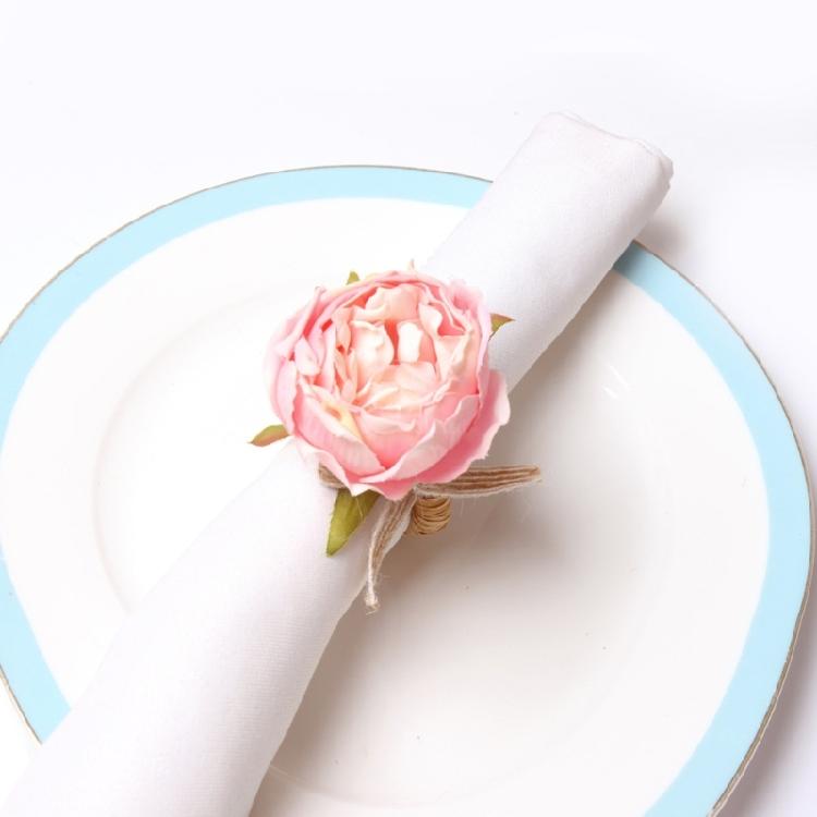 Rose Serviette Buckles Holder For Wedding Table Sweet Decoration Towel Holder