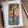 Whimsical landscape Starry Night Phone Case For Samsung Galaxy A73,A21s,A22,A31,A52,A53,A71,A41Soft Black Shell