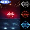 5D Led Light Car Rear Logo Emblem 10.6cm 11.7cm Badge for Nissan Sylphy N7 Qashqai Teana Note Navara Juke Patrol X-trail Murano
