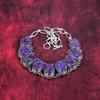 Purple Copper Turquoise Necklace 925 Sterling Silver Jewelry, Gemstone Adjustable Chain Necklace, Gift For Her Handmade Dainty Jewelry