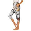 Women's Elastic Waist Casual Capri Pants Slim Fit with Pockets and Side Slits Stretchy Lightweight Bottoms for Everyday Wear