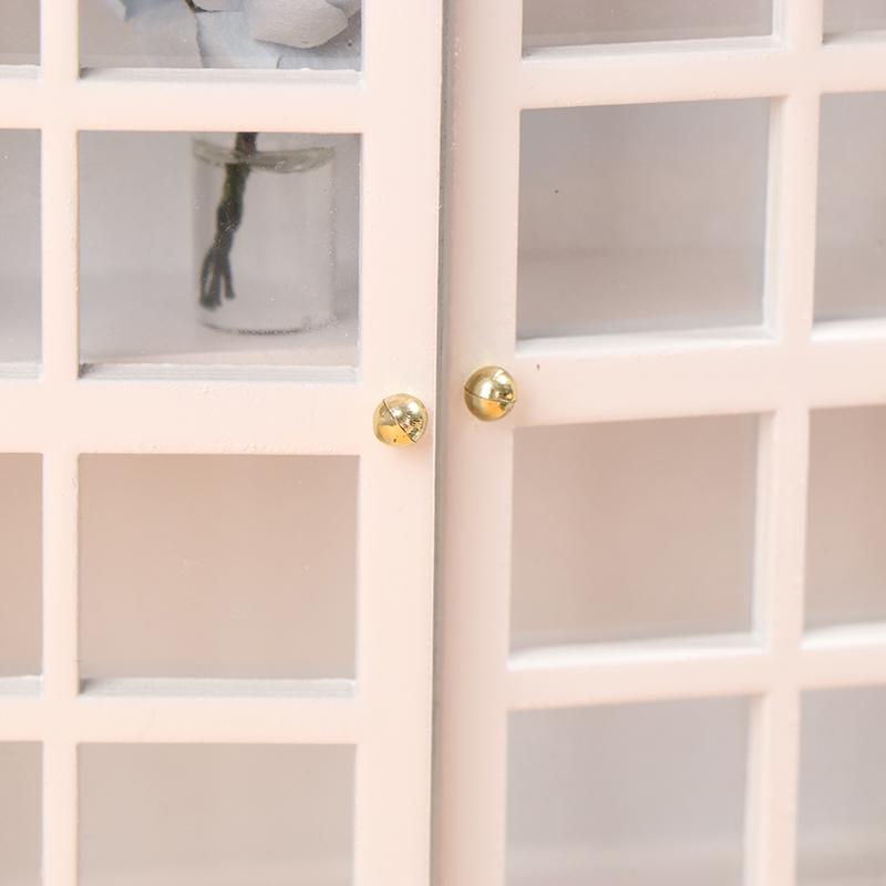 1:12 Dollhouse Miniature White Wood Cupboard Shelf Furniture Model