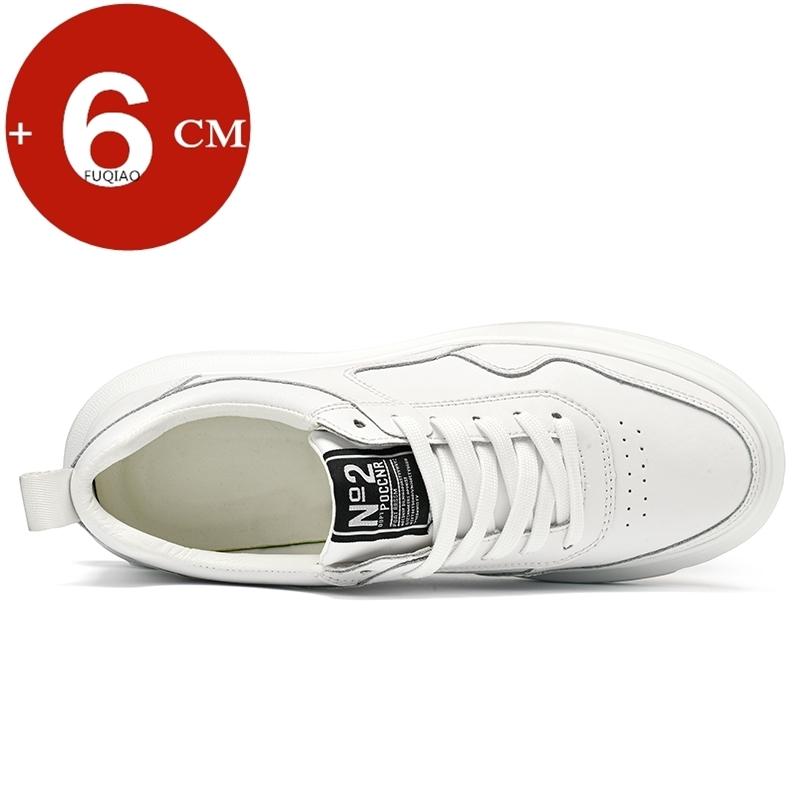 Brand Luxury Cow Leather Elevator Shoes Men Sneakers Height Increasing Shoes Invisible 6CM Heighten Sports Man Taller Lift Shoes