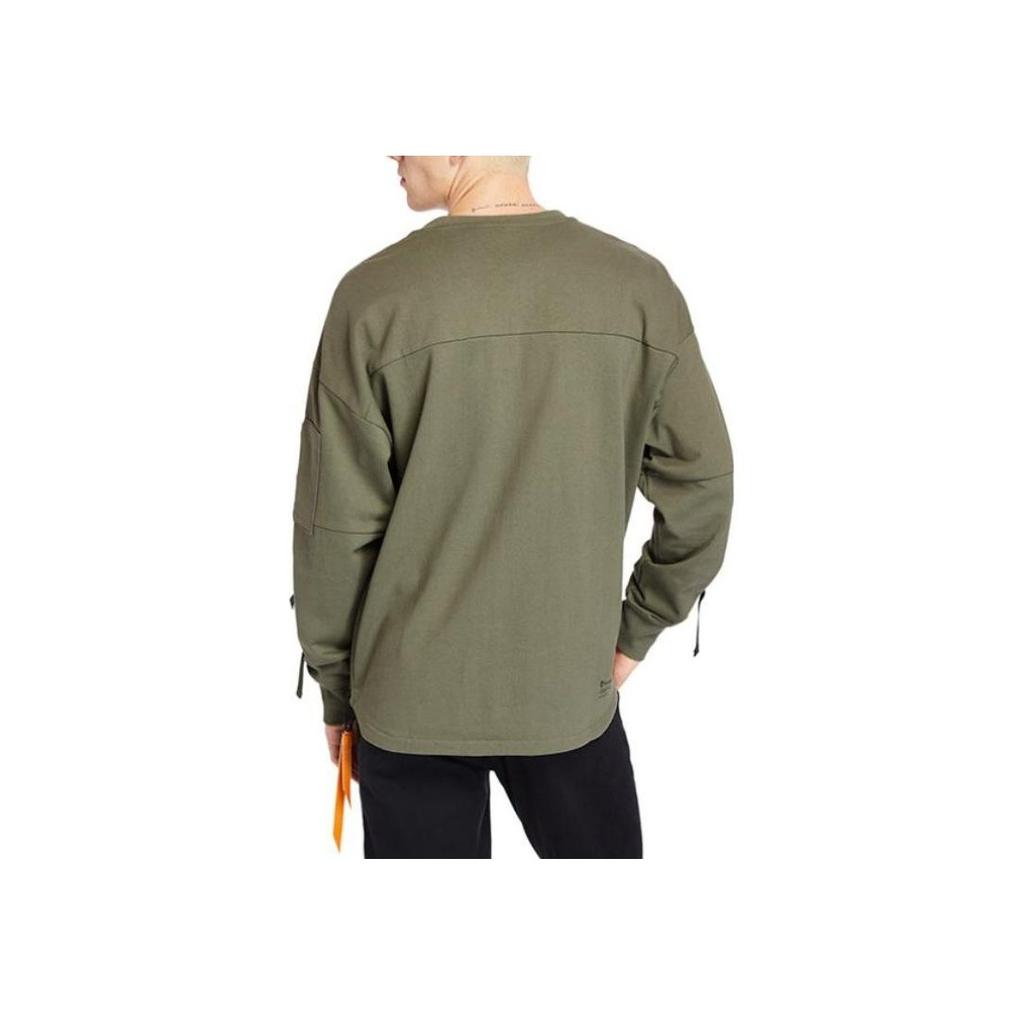 Timberland Solid Color Casual Loose Fit Crew Neck Long Sleeve Sweatshirt Men Tops Green A2CFN-590