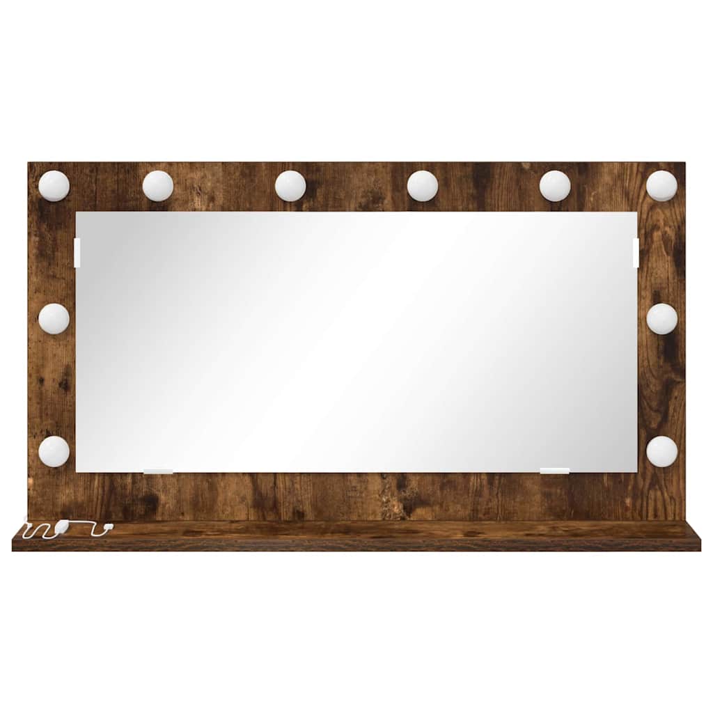 Washbasin Mirror with Mirror Smoked Oak 80 X 45 X 18 Cm