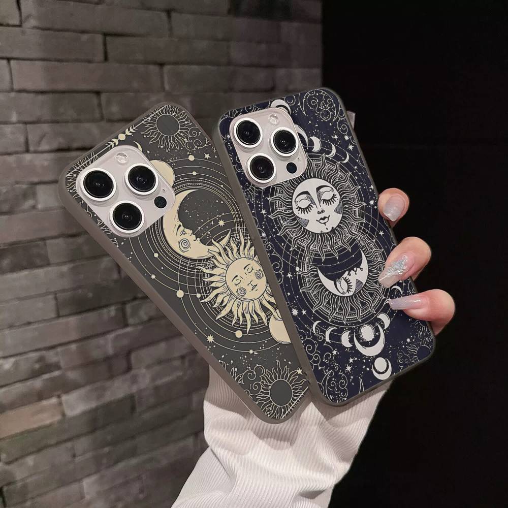 Witches Moon Tarot Mystery Totem Phone Case For IPhone 17 16 15 14 Plus 13 12 11 Pro Max Pro Wave Corrugated Cover
