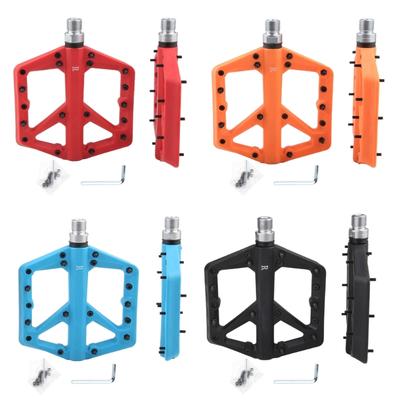 Pedales de Bicicleta con Rodamiento Sellado de Rosca de 9/16 Pulgadas Pedales a Prueba de Polvo para Bicicletas de Montaña Pedales de Bicicleta Antideslizantes Plataforma Ancha Reposapiés