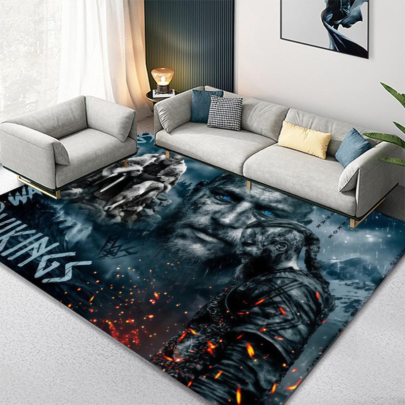 Vikings Carpet Rug for Living Room Bedroom Home Sofa Decoration,Kids play Non-slip Floor Mat