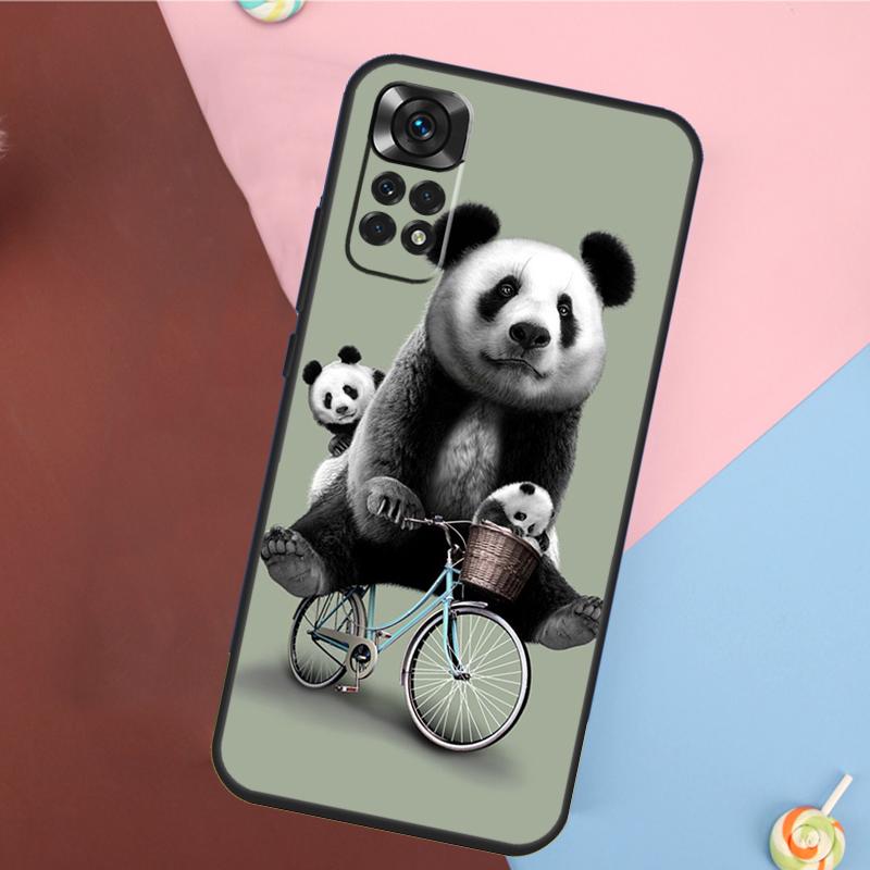 Cartoon Cute Panda Bear Cover For Xiaomi Redmi Note 13 14 Pro 12 11 9 10 9S 10S 11S 12S Redmi 14C 10C 12C 13C Case