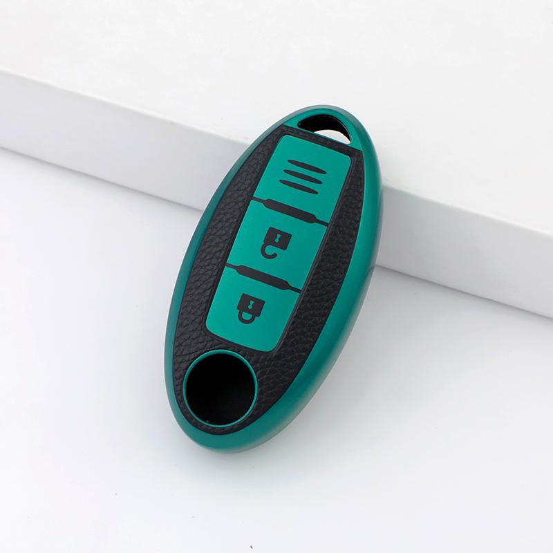 TPU Läder Bilnyckelfodral Skydd för Nissan Leaf Micra Qashqai J11 J10 X Trail T32 Versa Note Patrol Nyckelfodral Tillbehör