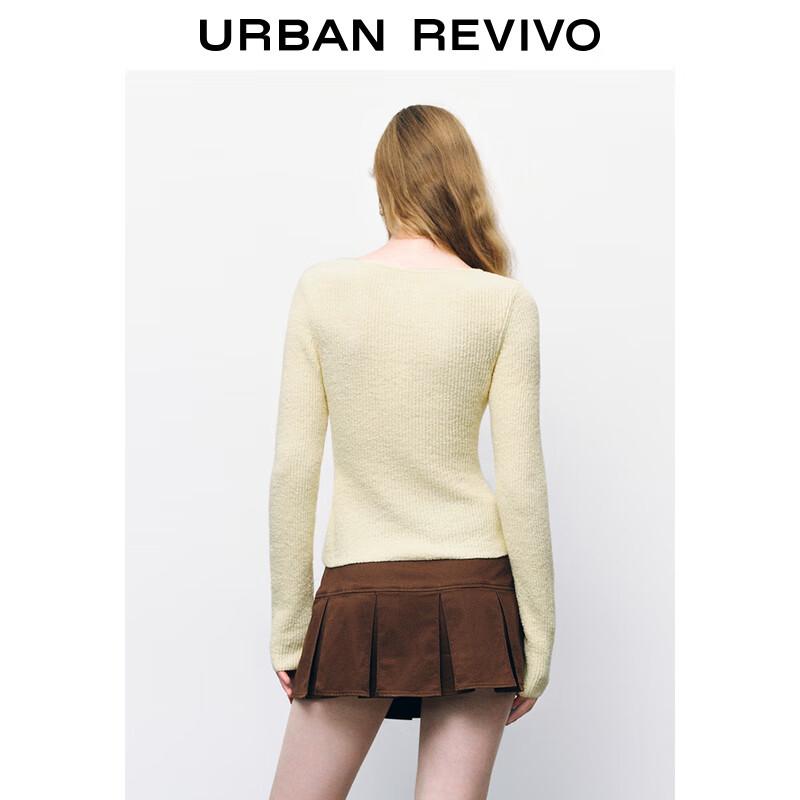 UR Women's Tie-Waist Round Neck Knit Sweater