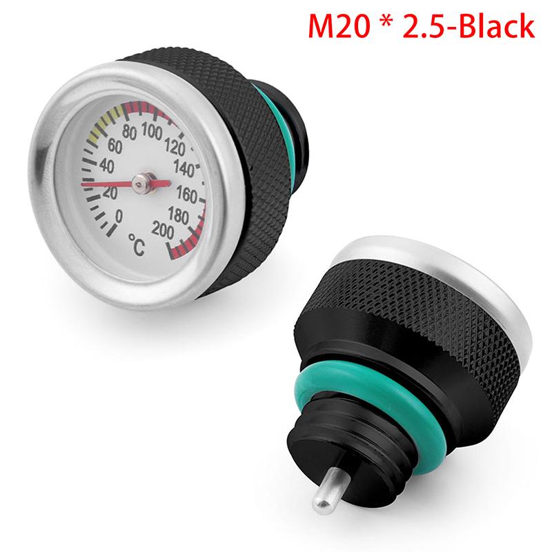 Motorcycle Modification Fuel Tank Cap With Oil Temperature Gauge Motorcycle Fuel Tank Caps With 0-200℃ Oil Temperature Gauge