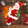 Climbing Santa Christmas Toy with Music Auto Up Down Movement Christmas Tree Decoration Hanging Ornament 1M Bead Chain