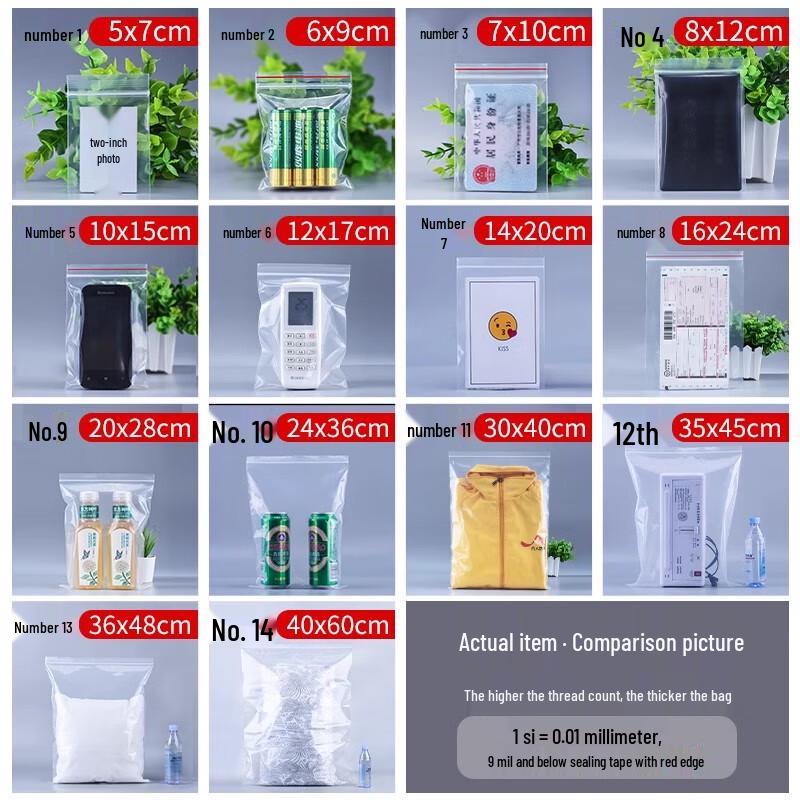 Sanbilai Wegwerp Hersluitbare Plastic Zakken