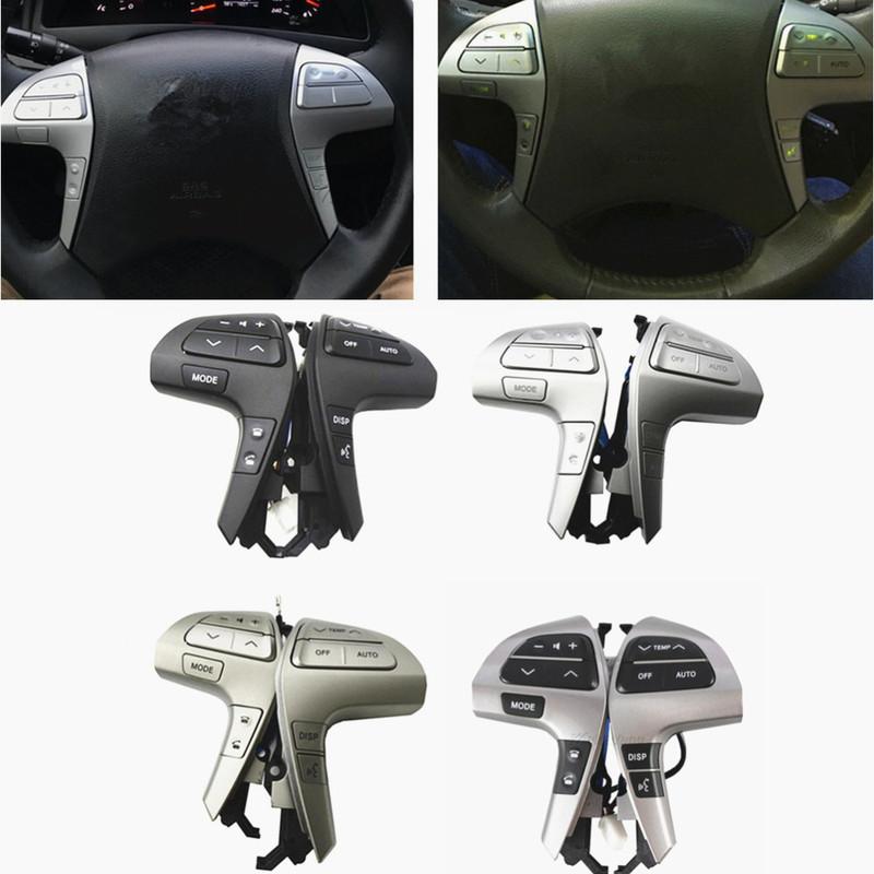 UV Silver / gold color Steering Wheel Audio Control Button With Bluetooth 84250-06180 For Toyota Camry