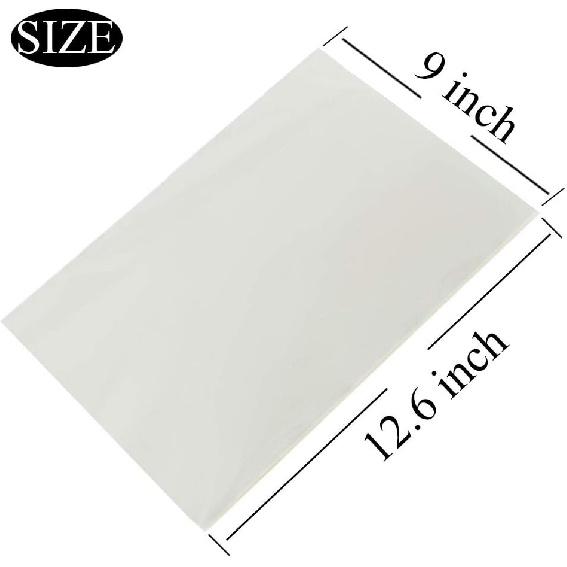 50 Count Edible Rectangle Rice and Wafer Paper,9x12.6 inches for candy packaging or food decoration