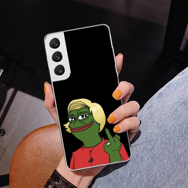 Süße Frösche Party Trauriger Pepe Handyhülle für Samsung Galaxy S26 S25 Edge S23 S24 Ultra S22 Plus S21 S20 FE Einzigartige Hülle Weiche Hülle G