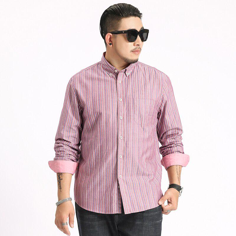 BYWX Men Slim Fit Button Front Fashion Casual Stripe Long Sleeve Shirts BYWX Men Slim Fit Button Front Fashion Casual Stripe Long Sleeve Shirts
