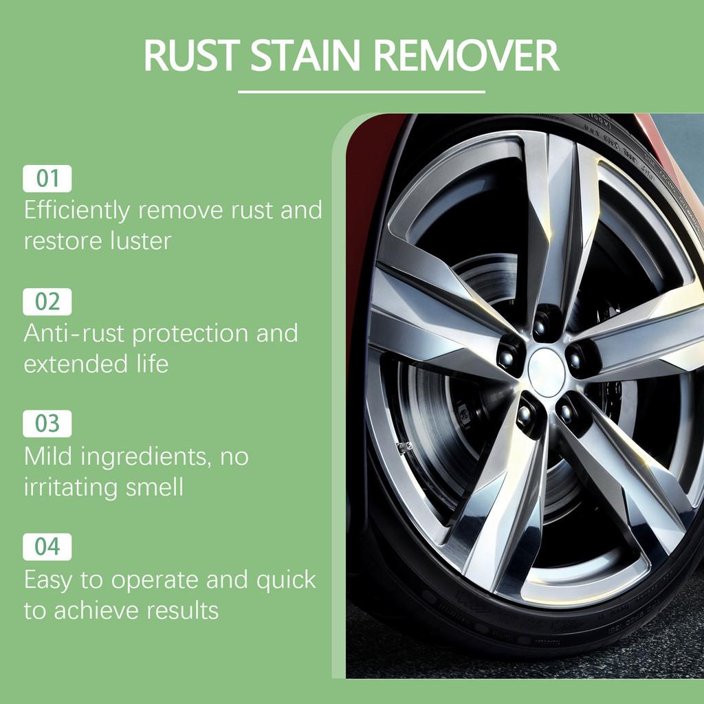 Homonth Nettoyant Roue Anti-Rouille Efficace Solution Nettoyante pour Roues Automobiles 100ml Avec Serviette