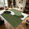 Moderner Minimalistischer Grüner Cremefarbener Abstrakter Teppich für Großes Wohnzimmer Schlafzimmer Teppiche Weich Flauschig Rutschfest Waschbar Lounge Bodenmatten