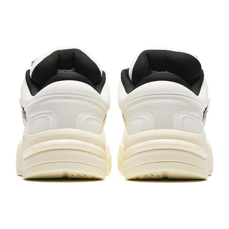 Anta Aojie Sports Durable Low-Top Skate Shoes Women Sneakers Off-White Green 122348070-2