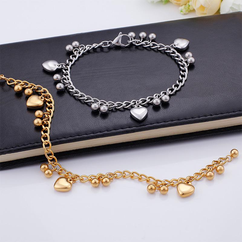 

Women s Fashion Titanium Steel Heart Twist Chain Bracelet