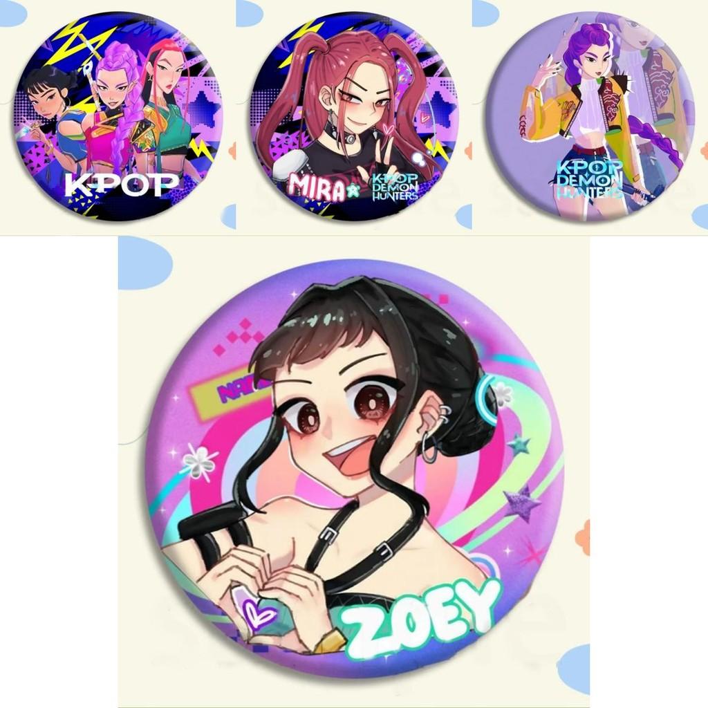 Kpop Demon Hunters Badge Pin With Printed For Fan Collectors And Gifting