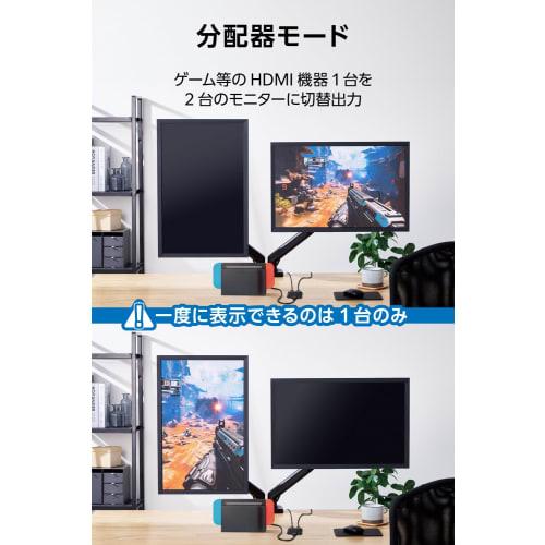 ELECOM HDMI Switcher 4K 60Hz 2 Inputs 1 Output Bidirectional Thin (12mm) Distributor PS5/4/Nintendo Switch/Fire TV Stick and Others DH-SW4KBD21BK/E