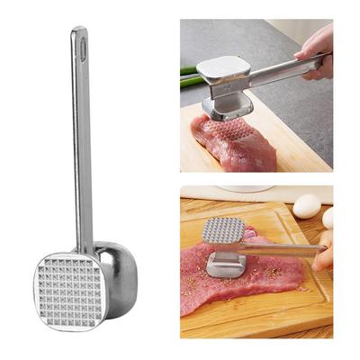 1Pcs Meat Tenderizer Hammer Two Sides Loose Meat Mallet Tool for Pounding Beef Steak Stainless Steel Meat Hammer Kitchen Tool