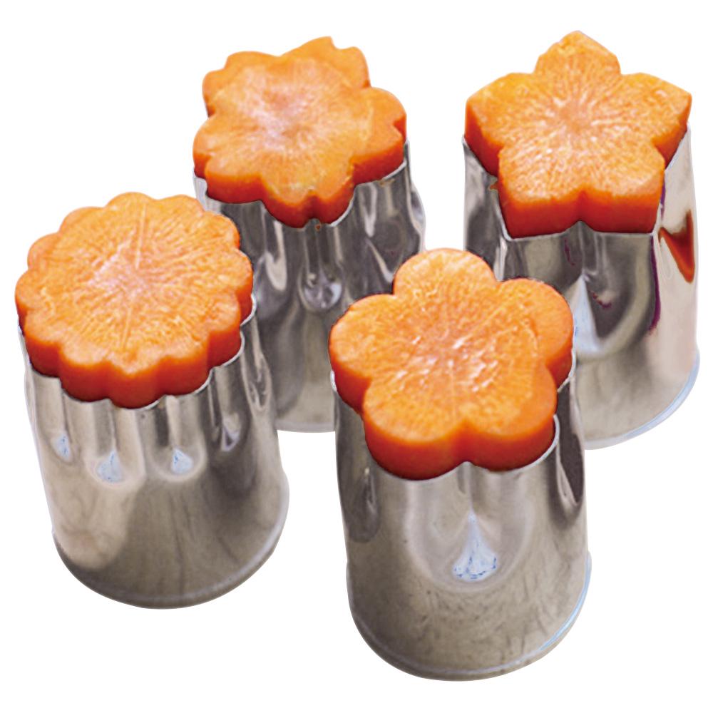 8 Pcs/Set Puzzle Fruit Vegetable Cutter Stainless Steel Shredders Slicers Star Flower Shaped Mould