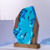Customized Items Resin Table Light Shark Attack Diver LED Night Light Creative Artistic Room Decoration Lamp USB Charge