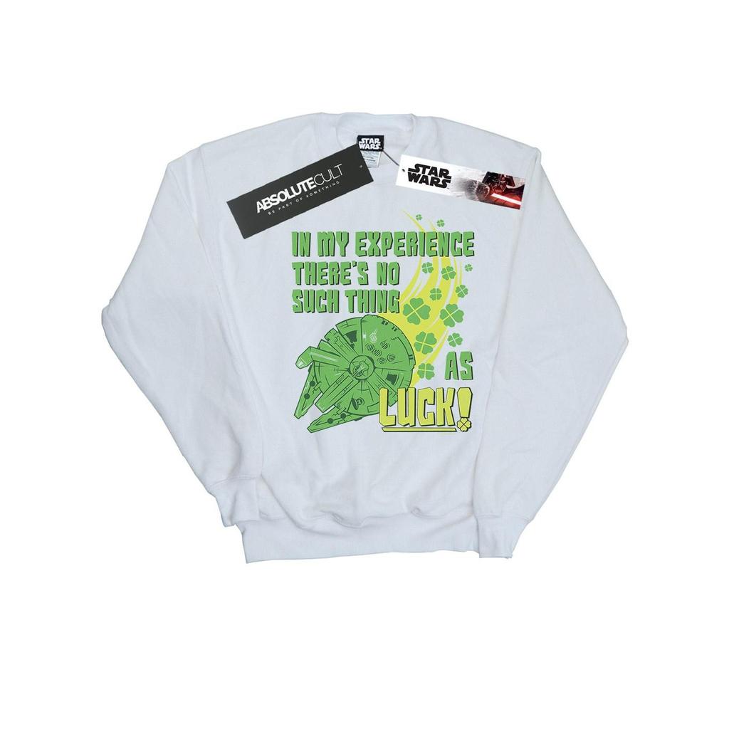 STAR WARS Mens Millennium Falcon Shamrock Luck Sweatshirt