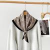 Retro Cotton And Linen Herringbone Pattern Small Square Scarf Silk Scarf Versatile Square Scarf Belt Silk Scarf Clothing With Neck Scarf