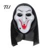 Halloween Horror Fotoshoot Prop Geest Volledig Gezicht Masker, Schreeuwend Masker met Realistisch Schedel Kap met Tanden, Eng Kostuum Accessoire voor Cosplay