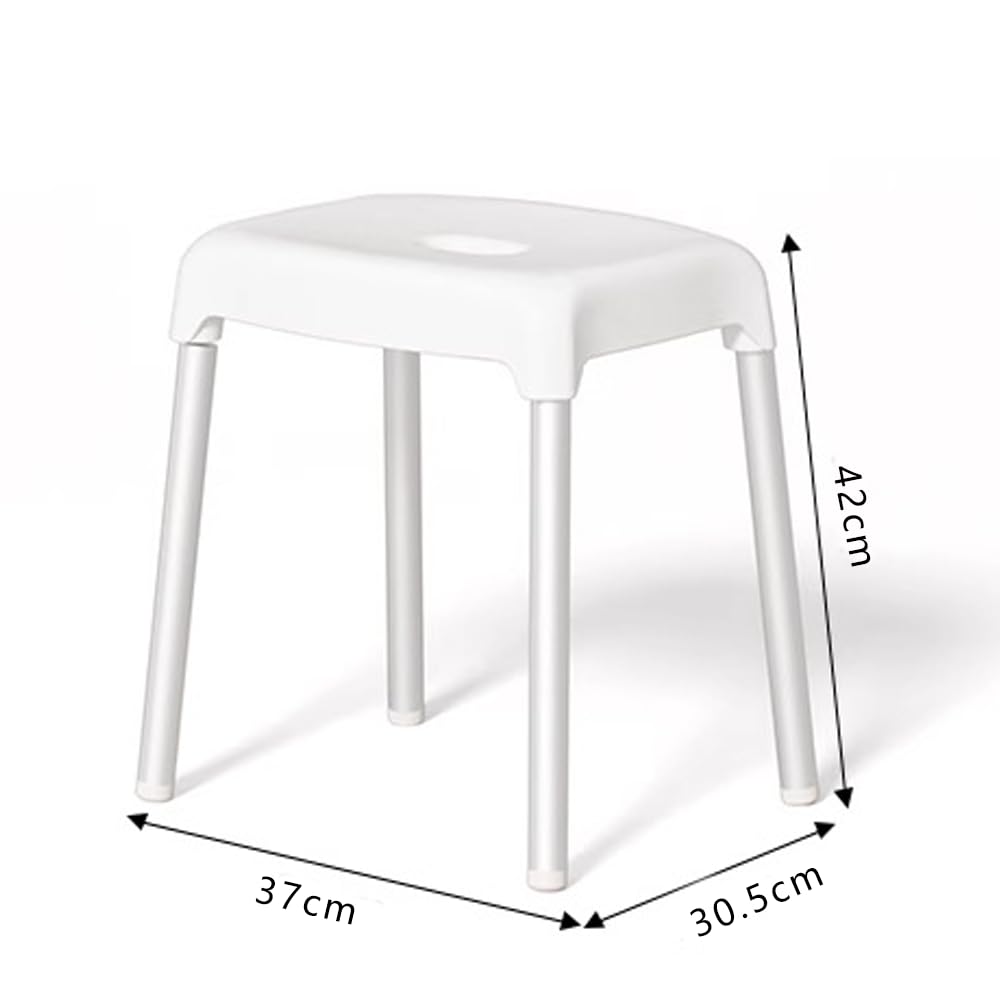 Jeavdarn Bath Chair (Seat Height: Approx. 30cm) High, Mold-Resistant, Antibacterial, Breathable, Quick-Drying, Hygienic, White