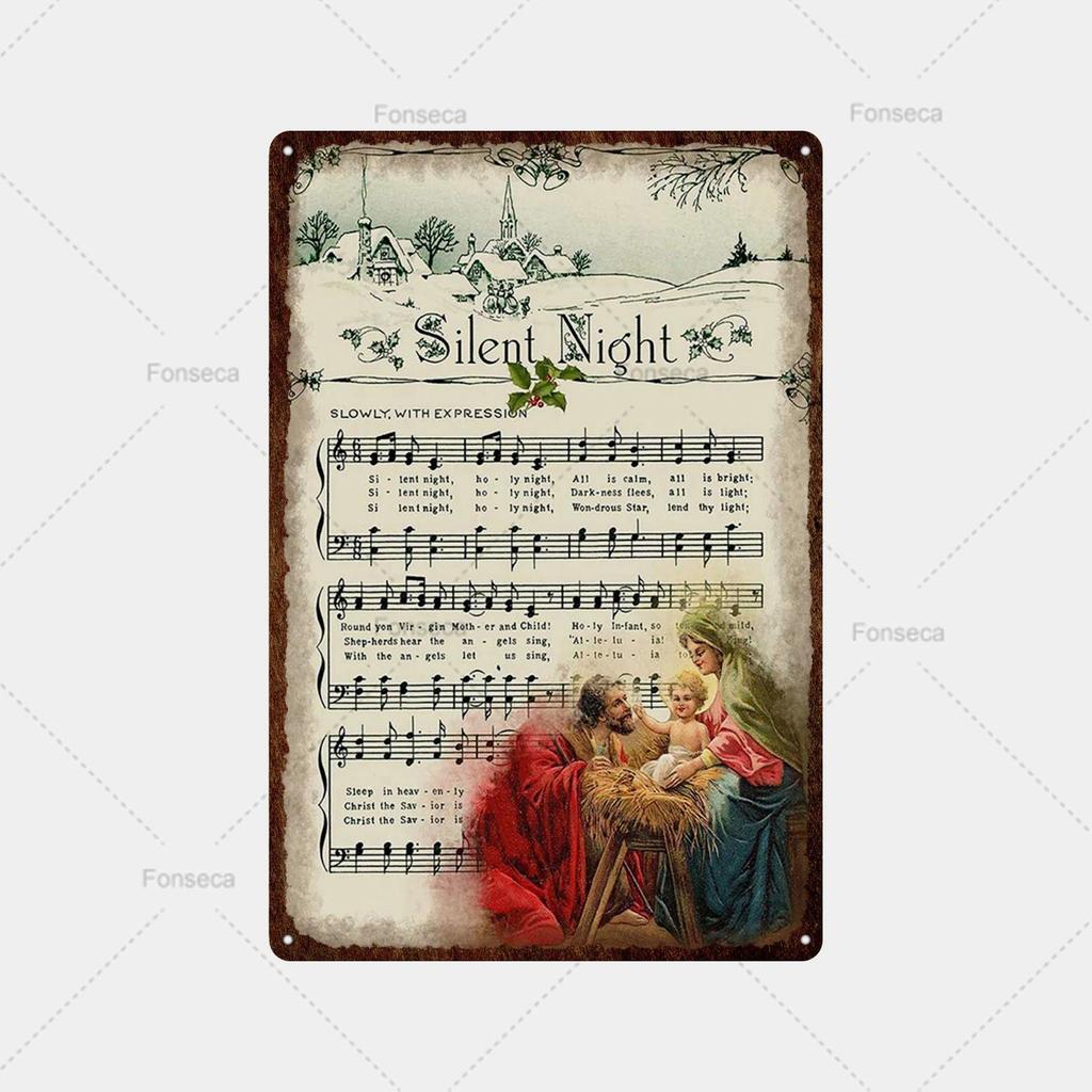 Music Score, Scenery, Metal Sign, Vintage Tin Sign, Metal Vintage Bar, Vintage Wall Decoration, Bar, Club, Metal Poster