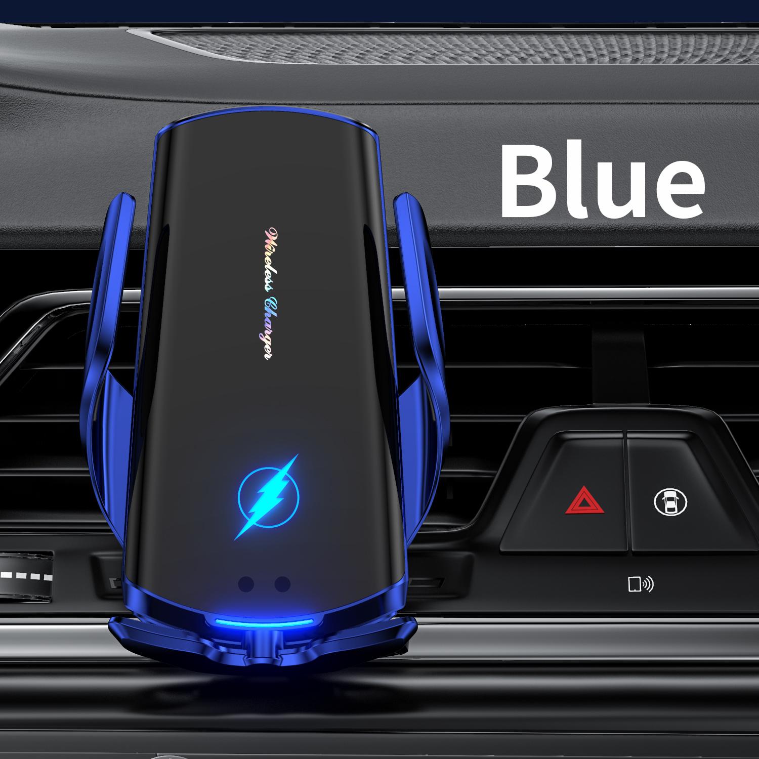 

Беспроводное зарядное устройство с автоматическим зажимом 15 Вт, быстрое зарядное устройство с магнитной головкой, универсальное для мобильных телефонов Iphone 12 Max as picture синий