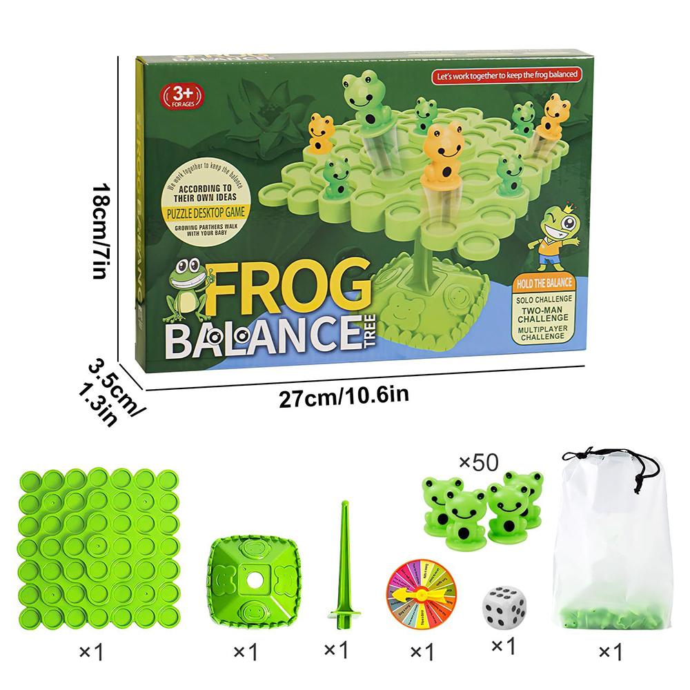 Montessori Math Toys Fun Frog Balance Tree Children Balancing Board Game Parent-child Interaction Tabletop Balance Game Toy Gift