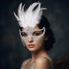 Kreative Feder Maske Mysteriöser Stil Maskenball Maske Elegante Strass Maske Maskenbälle