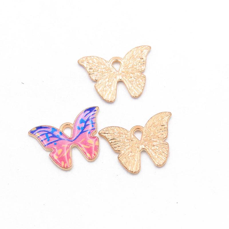 Colorful Enamel Butterfly Pendants - 15 Colors, 2 Styles for DIY Necklaces & Bracelets