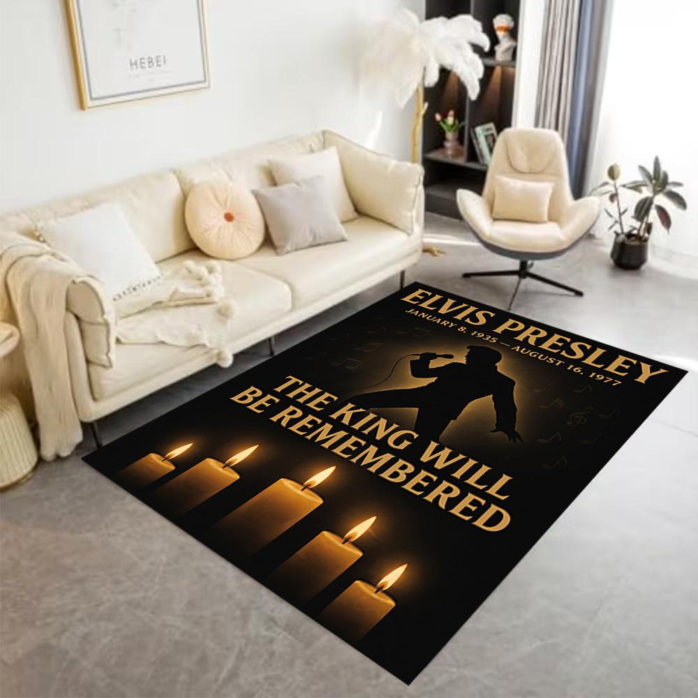 Elvis Presley Live Performance Carpet Suitable for Kitchen Foyer Hallway Dormitory Antislip Carpet Decorate Offices Perfect Gift for Women/Men
