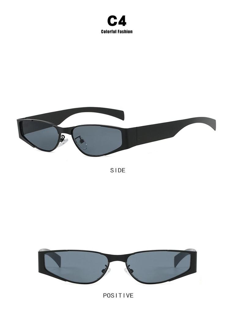 High-End 2025 Metal Cat-Eye Sunglasses for Women - European & American Influencer Style