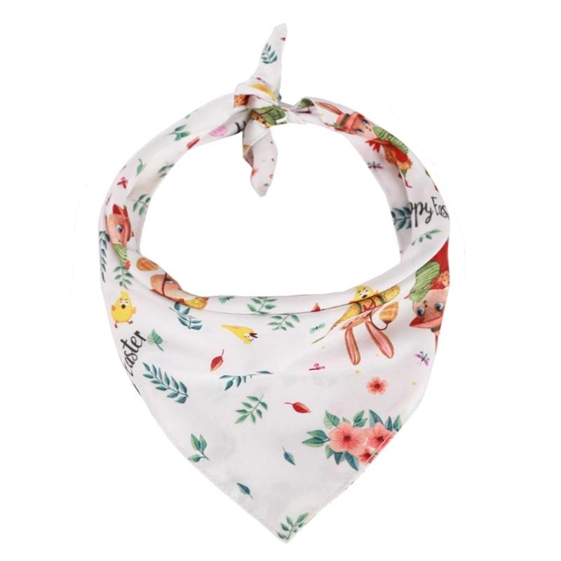 Easter Festival Party Pet Bandana Dogs Easter Costume Neck Scarf Collar Holiday Dress Up Rabbit Printed Pet Cat Bandanas