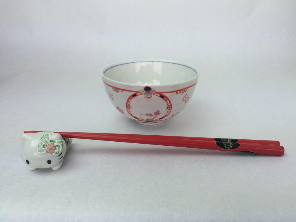Maruzen Iwata Shoten Flower Balloon Hello Kitty Bowl KM-02