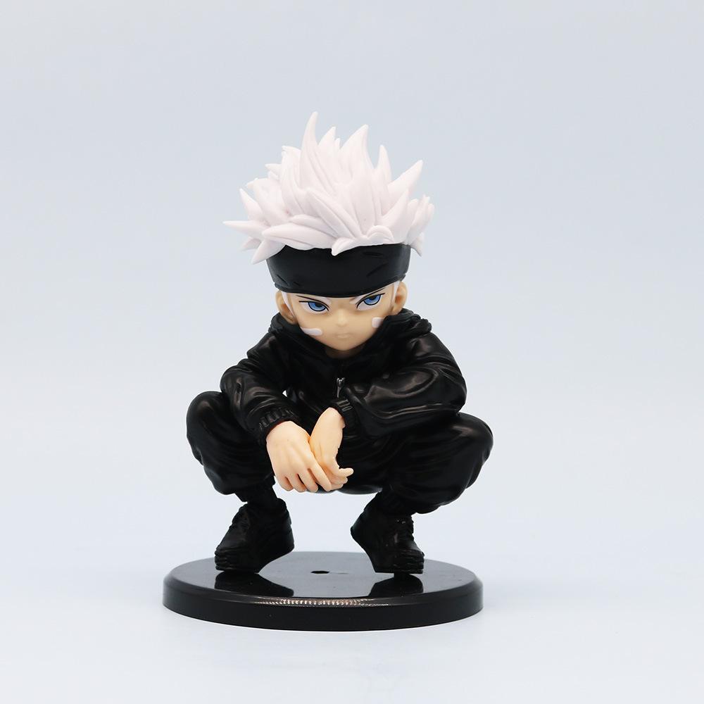 

Jujutsu Q Kaisen Version Of Anime Characters Cartoon Figures Car Decoration Squat