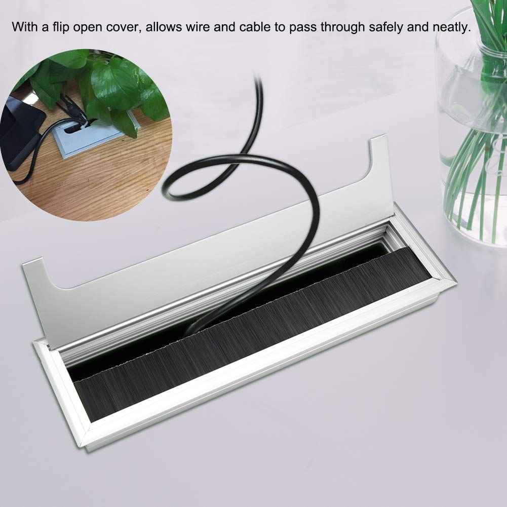 Aluminum Cable Hole Cover, Wiring Hole Cap, for Office Desk Wire Management (M, L)